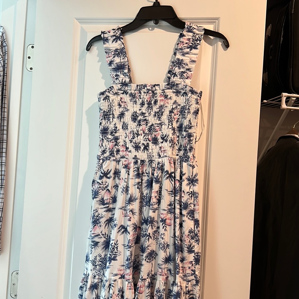 Abercrombie Smocked Bodice Easy Maxi Dress- size medium